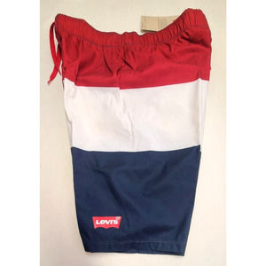 Levis Big Boy Swim Trunks Shorts Large Mesh Brief Drawstring waist Colorblock